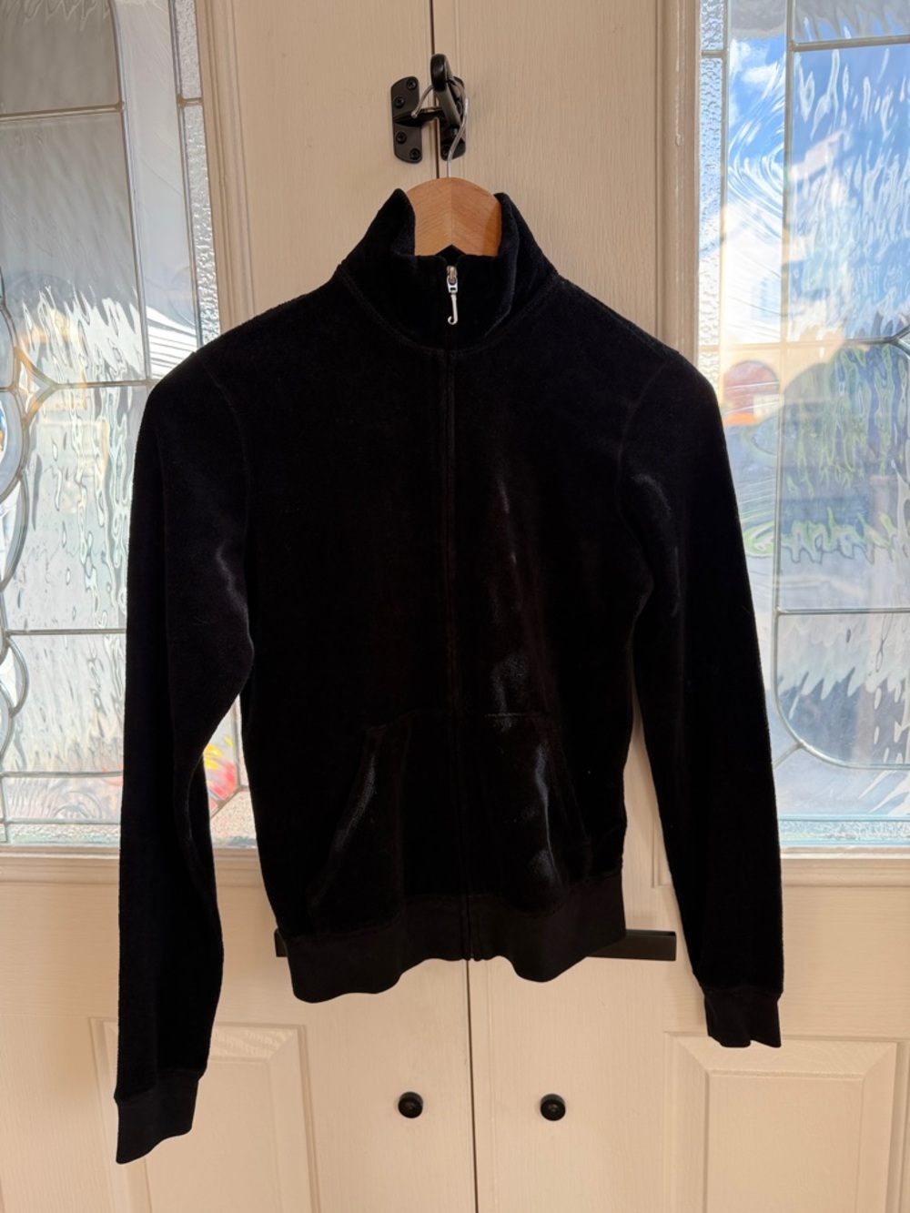 Juicy Couture Black Women's Zip-Up Terra cotton Jacket. Sz M